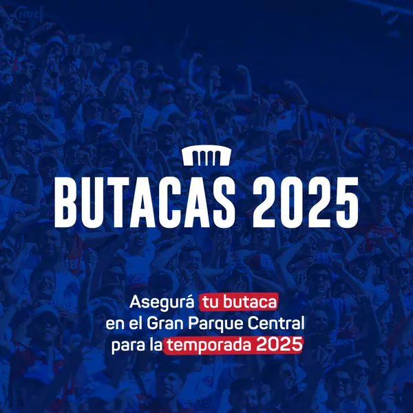 Afiche que invita a asegurar una butaca en el Gran Parque Central para la temporada 2025